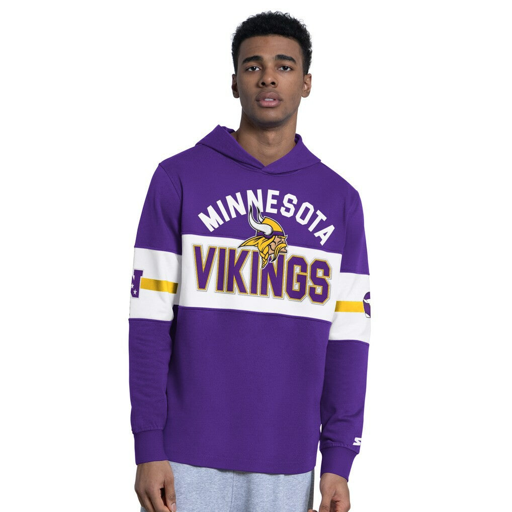 Minnesota Vikings Starter Fullback Jersey Hoodie Purple
