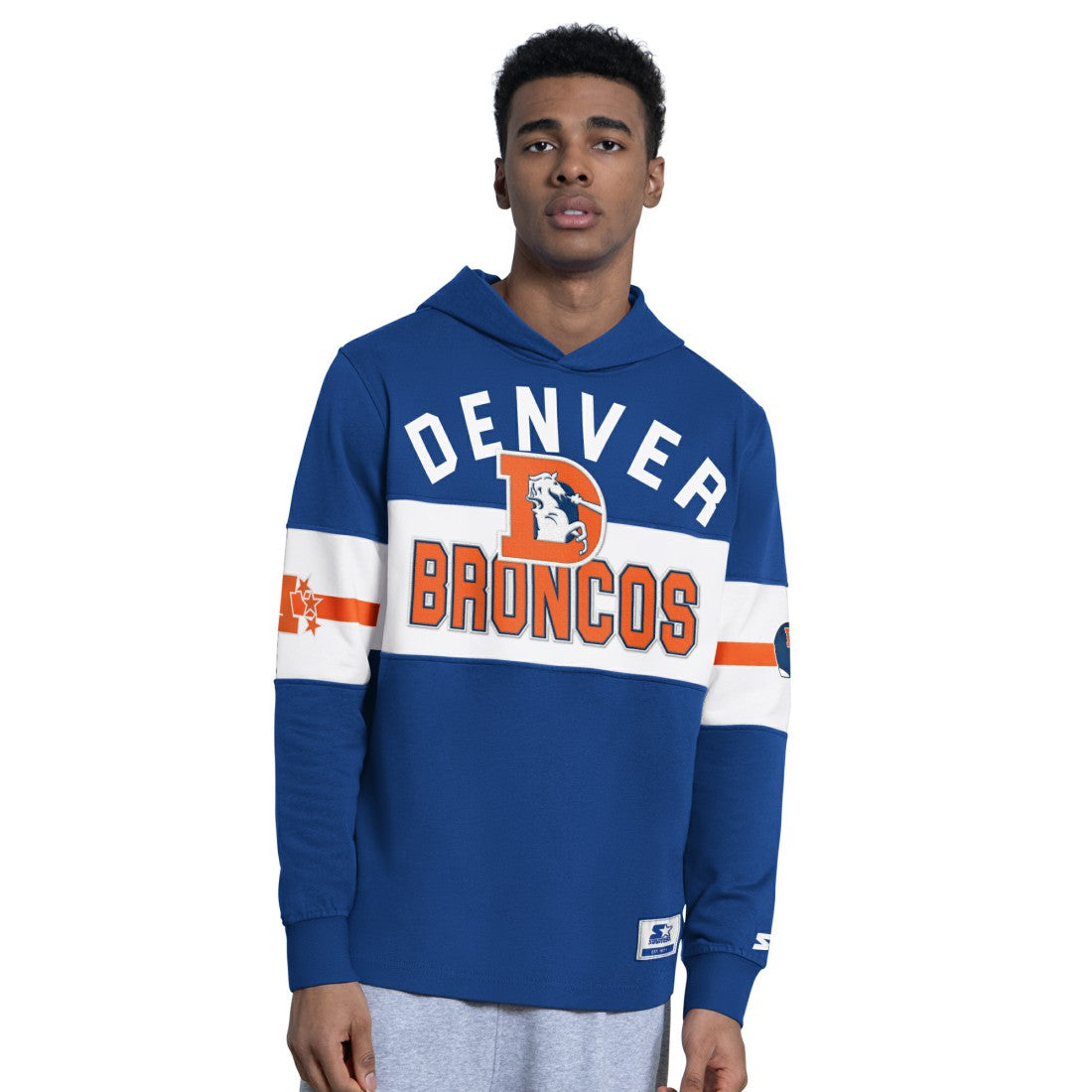 Denver Broncos Starter Fullback Jersey Hoodie Blue