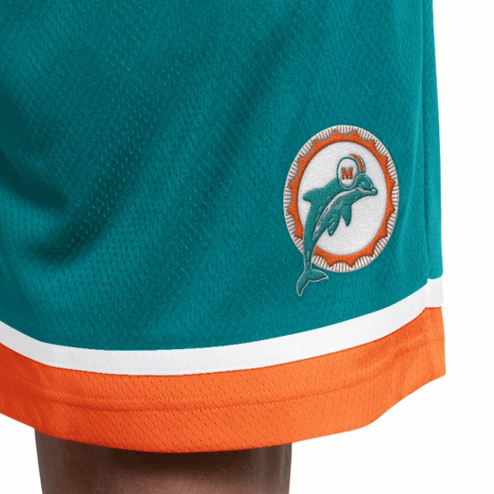Miami Dolphins Starter Throwback Power Play Mesh Shorts Aqua