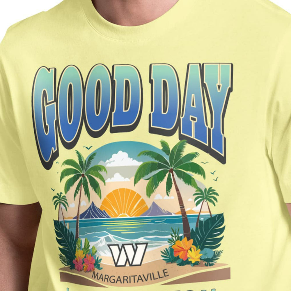 Washington Commanders Margaritaville Good Day T-Shirt Yellow