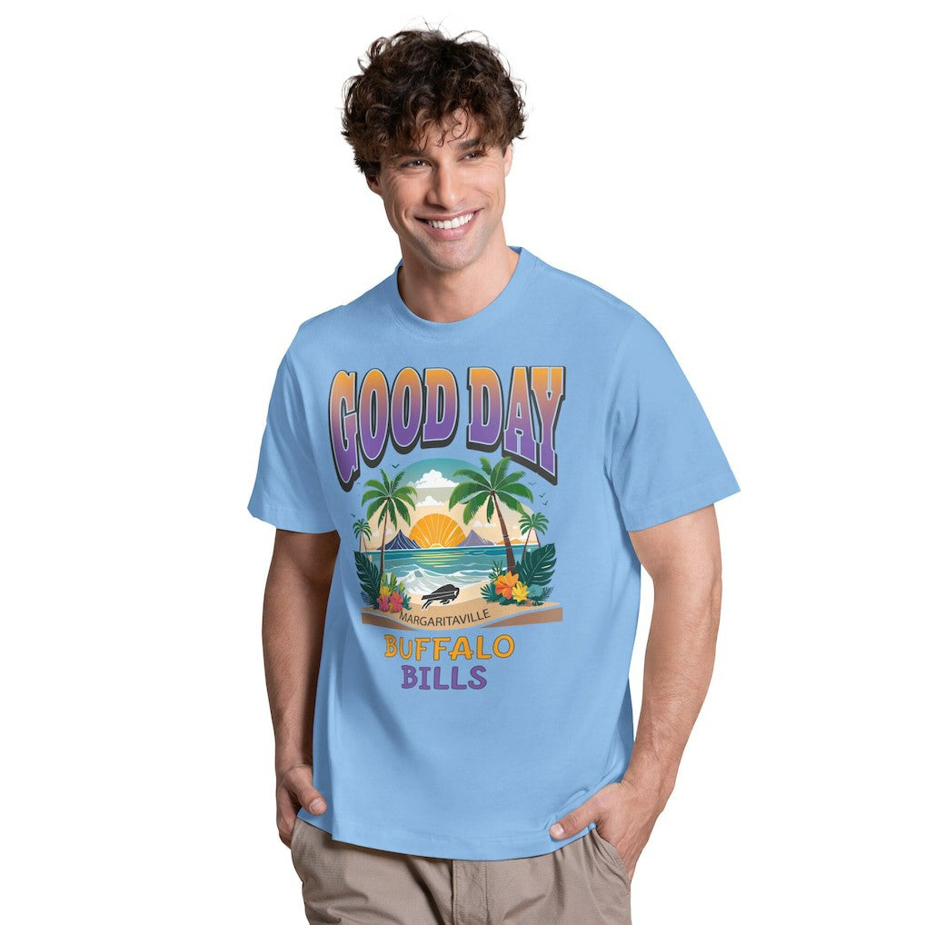 Buffalo Bills Margaritaville Good Day T-Shirt Light Blue