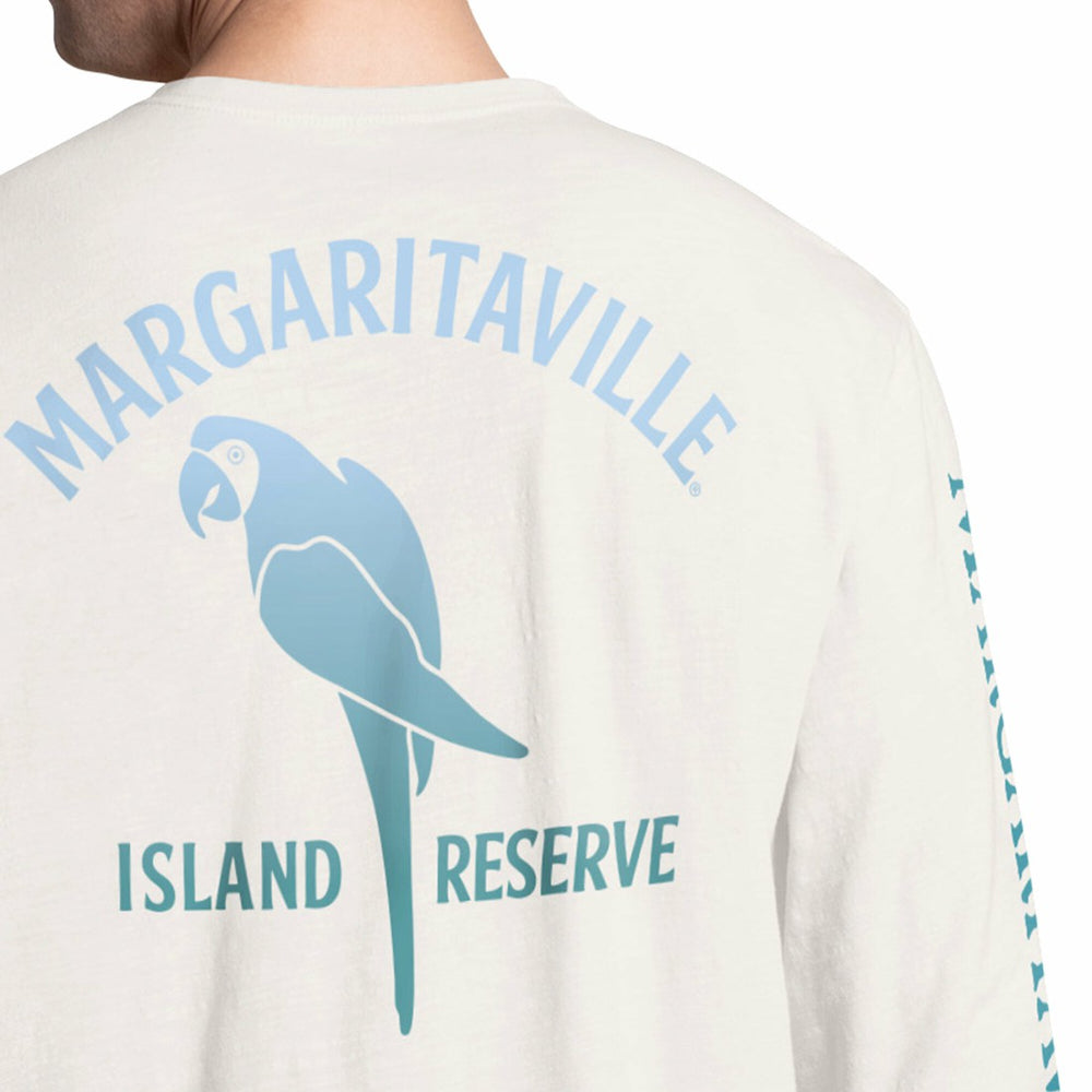 Detroit Lions Margaritaville Island Reserve Long Sleeve Slub Henley Shirt White/Light Blue