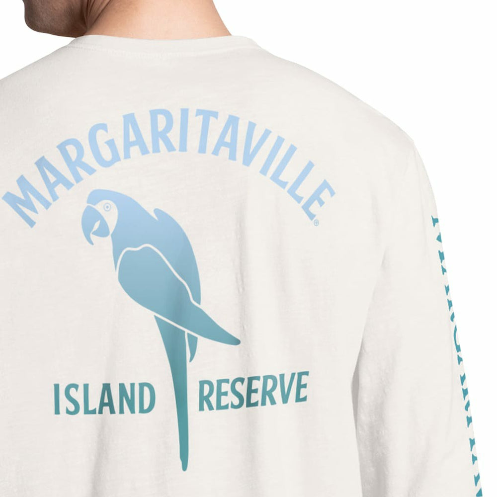 Philadelphia Eagles Margaritaville Island Reserve Long Sleeve Slub Henley Shirt White/Light Blue