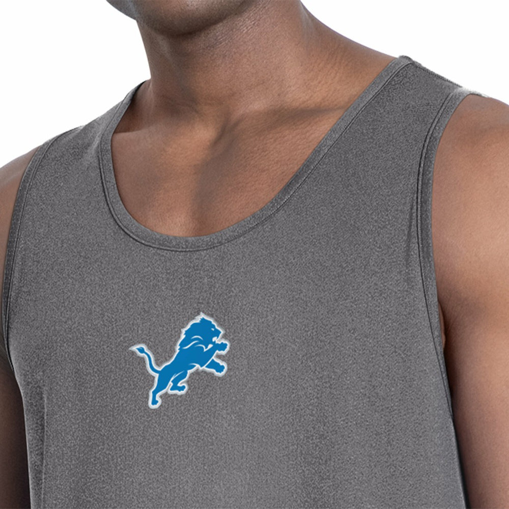 Detroit Lions MSX by Michael Strahan Energy Tank Top Charcoal