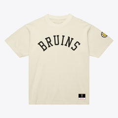 NHL Boston Bruins Mitchell & Ness Unisex Arched Team T-Shirt - Cream