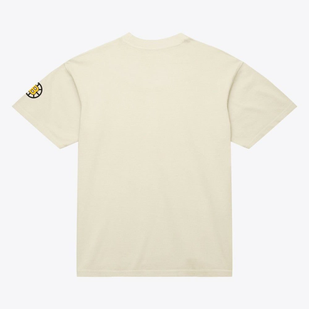 NHL Boston Bruins Mitchell & Ness Unisex Arched Team T-Shirt - Cream