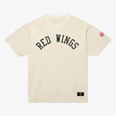 NHL Detroit Red Wings Mitchell & Ness Unisex Arched Team T-Shirt - Cream