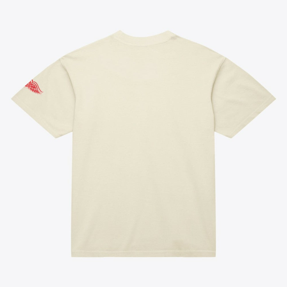 NHL Detroit Red Wings Mitchell & Ness Unisex Arched Team T-Shirt - Cream