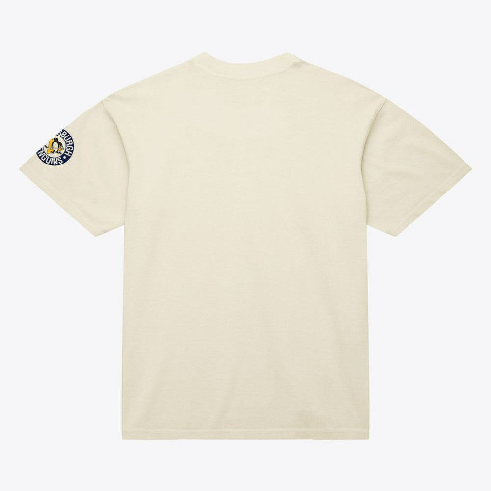 NHL Pittsburgh Penguins Mitchell & Ness Unisex Arched Team T-Shirt - Cream