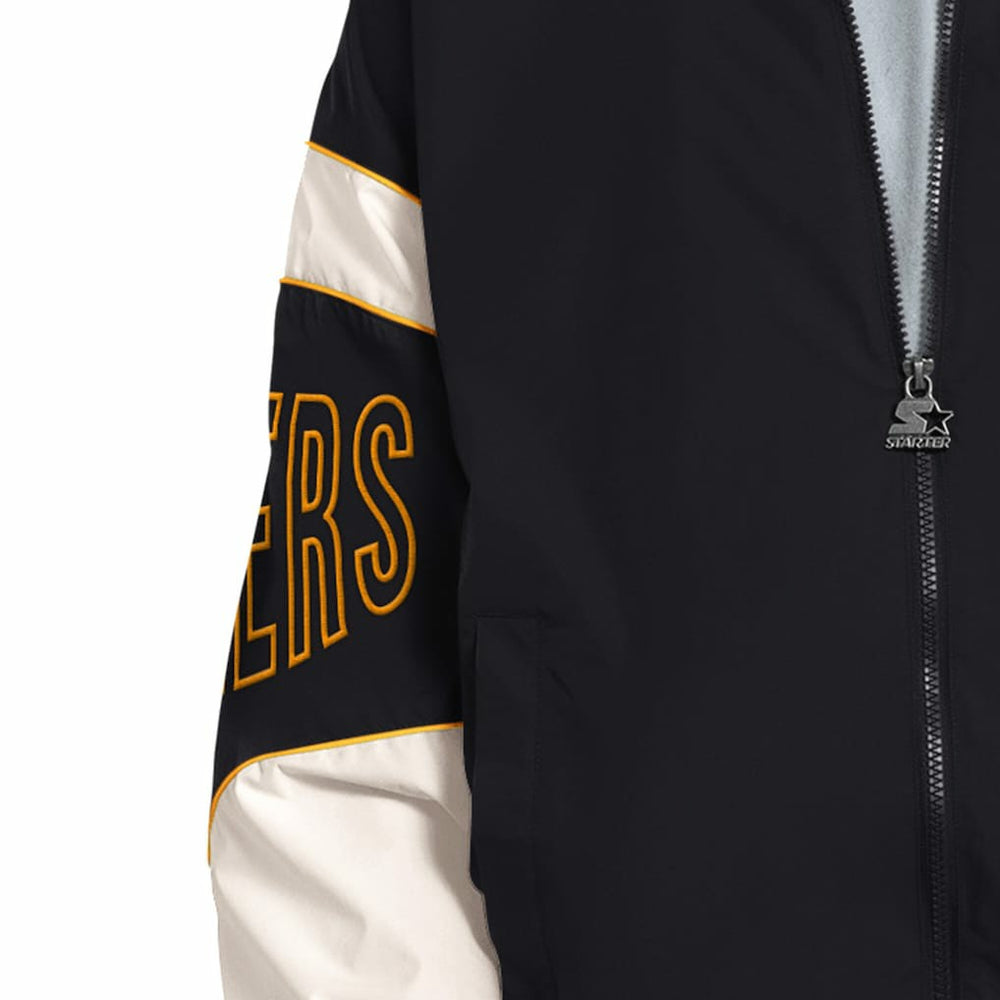 Pittsburgh Steelers Starter The Gust Full-Zip Hooded Jacket Black