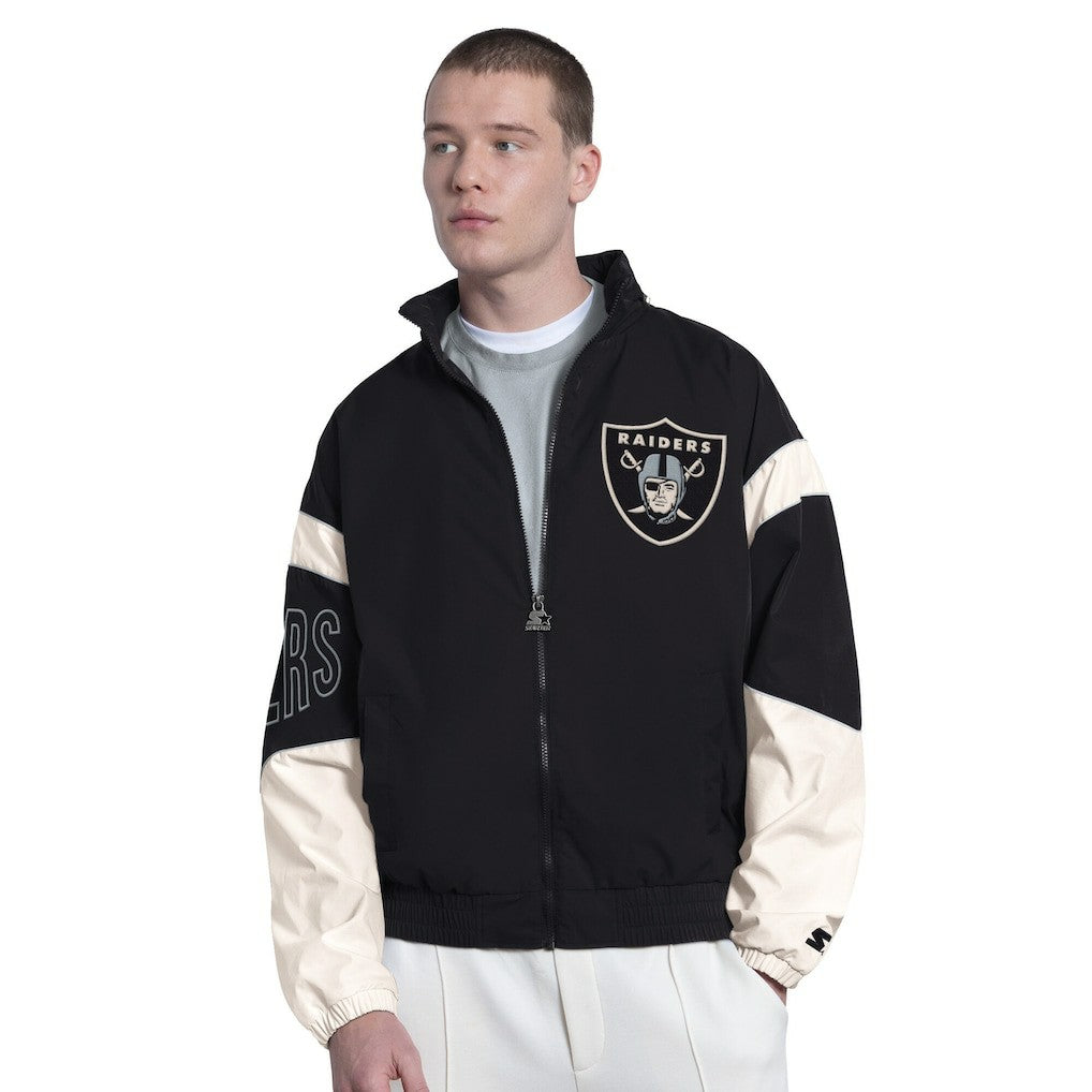 Las Vegas Raiders Starter The Gust Full-Zip Hooded Jacket Black