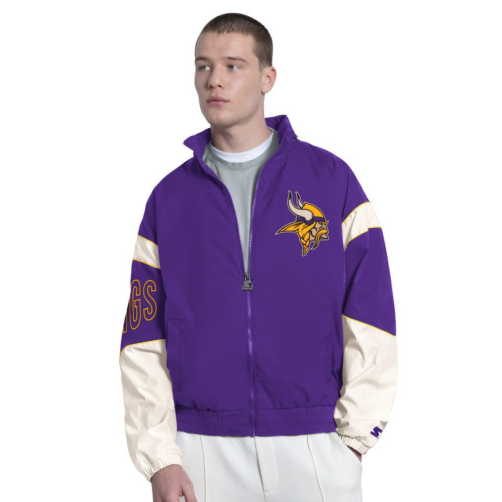 Minnesota Vikings Starter The Gust Full-Zip Hooded Jacket Purple