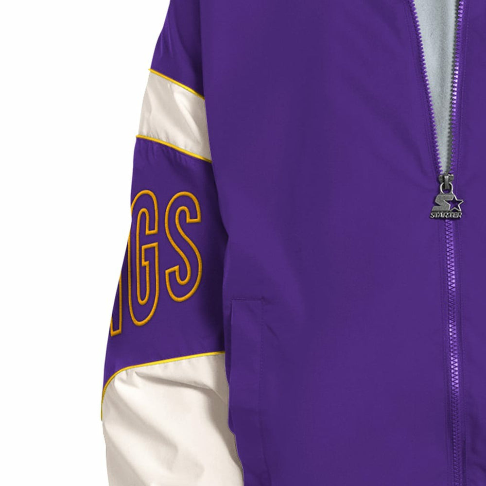 Minnesota Vikings Starter The Gust Full-Zip Hooded Jacket Purple