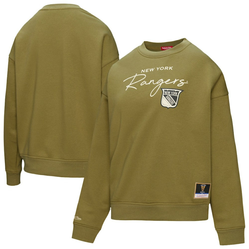 NHL New York Rangers Mitchell & Ness Women's Fleece Sweatshirt - Hunter Green