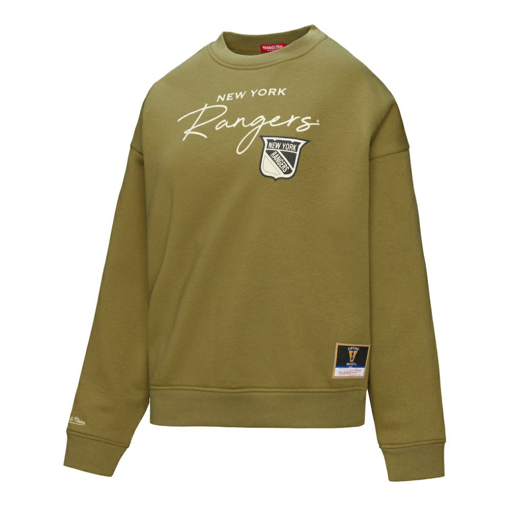 NHL New York Rangers Mitchell & Ness Women's Fleece Sweatshirt - Hunter Green