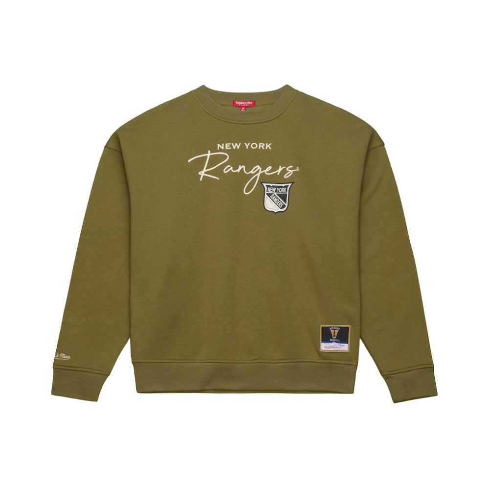 NHL New York Rangers Mitchell & Ness Women's Fleece Sweatshirt - Hunter Green