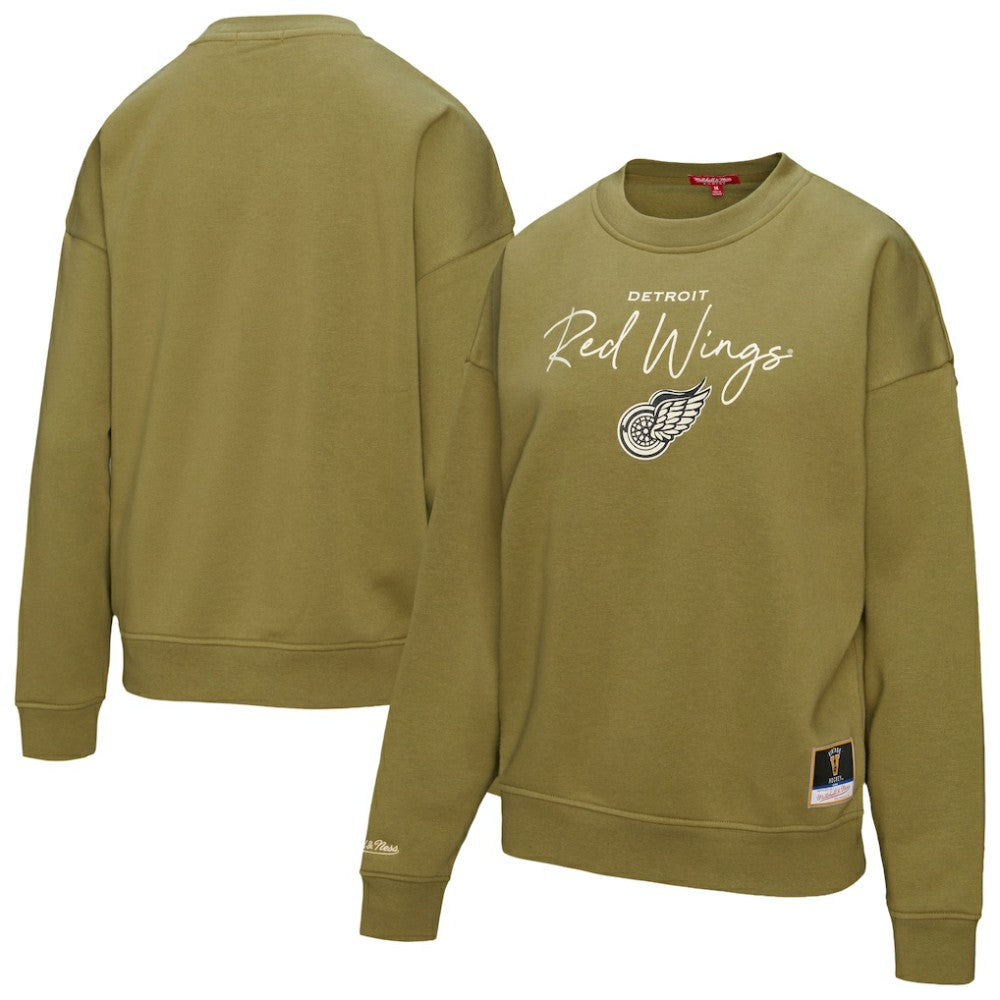 NHL Detroit Red Wings Mitchell & Ness Women's Fleece Sweatshirt - Hunter Green