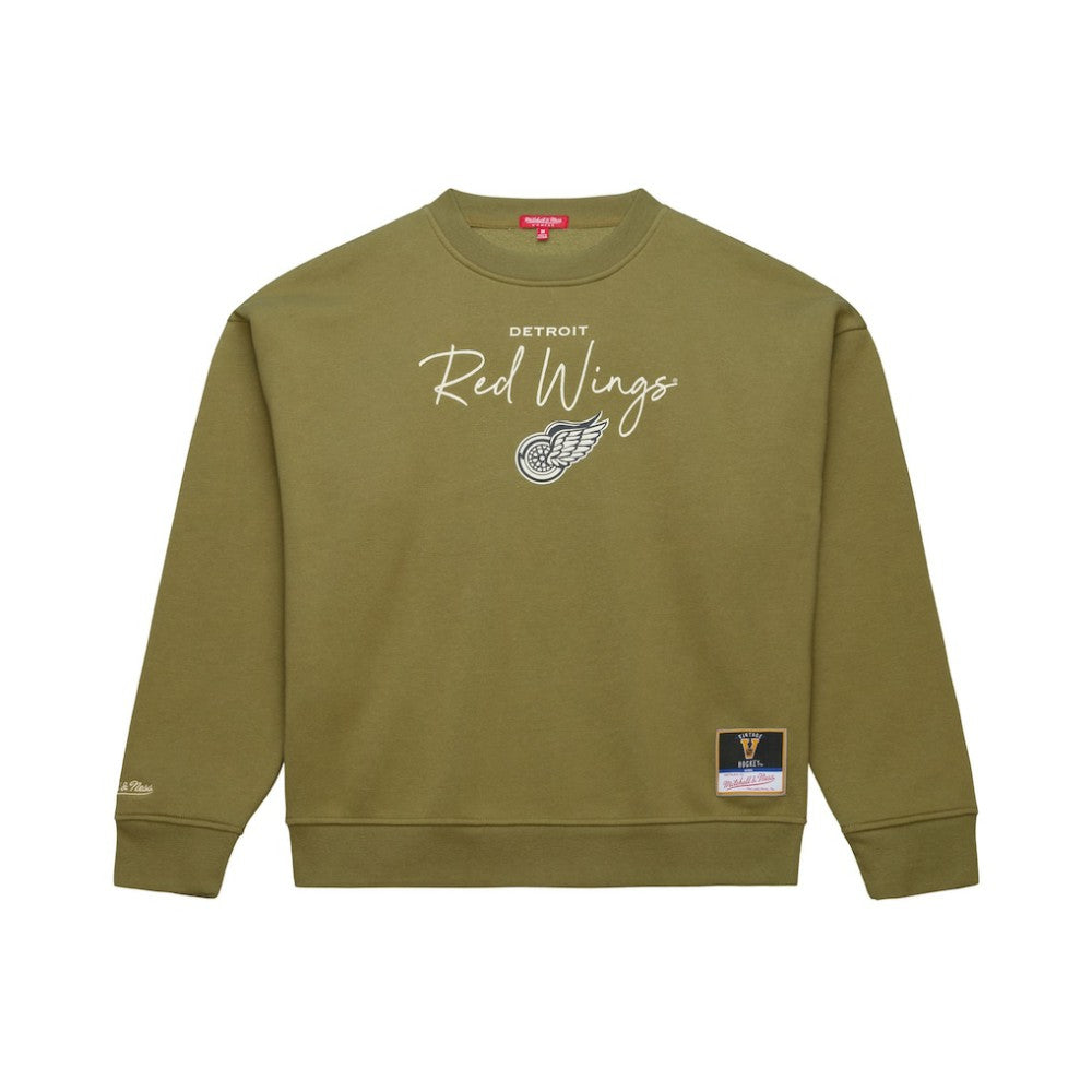 NHL Detroit Red Wings Mitchell & Ness Women's Fleece Sweatshirt - Hunter Green