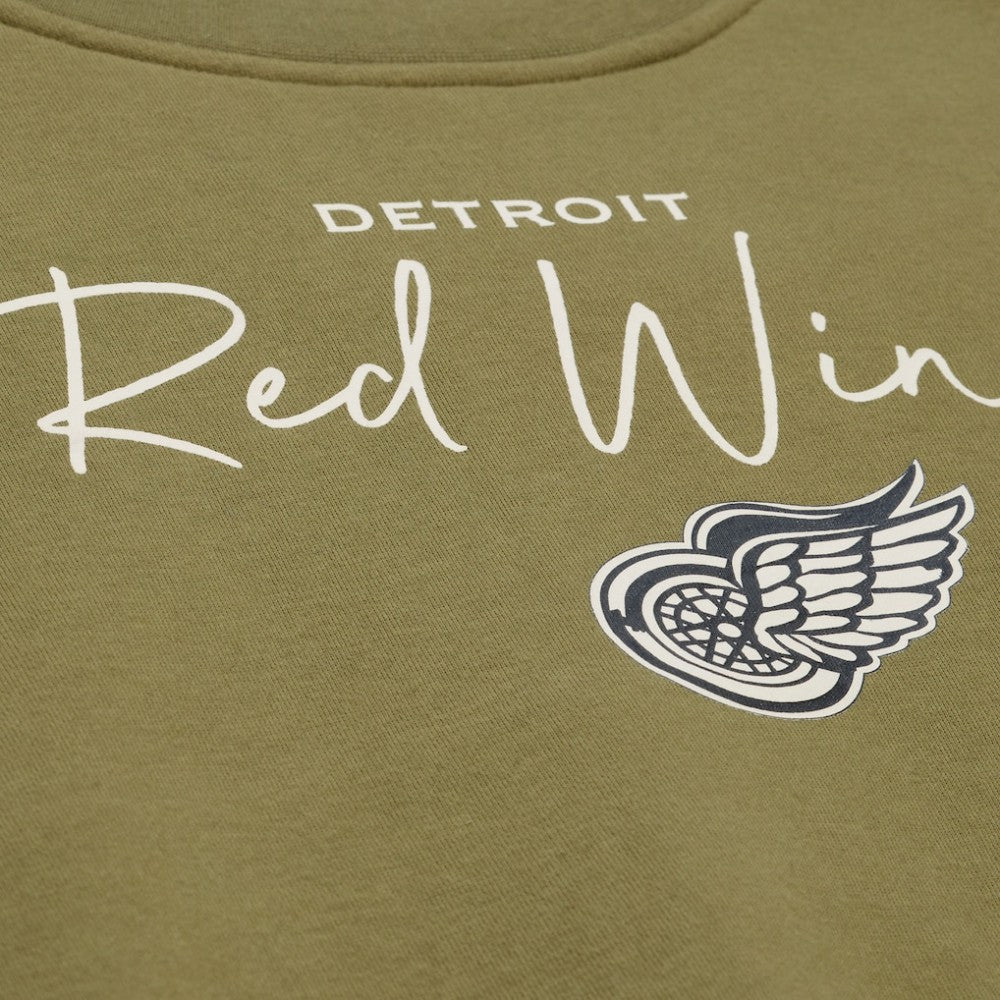 NHL Detroit Red Wings Mitchell & Ness Women's Fleece Sweatshirt - Hunter Green