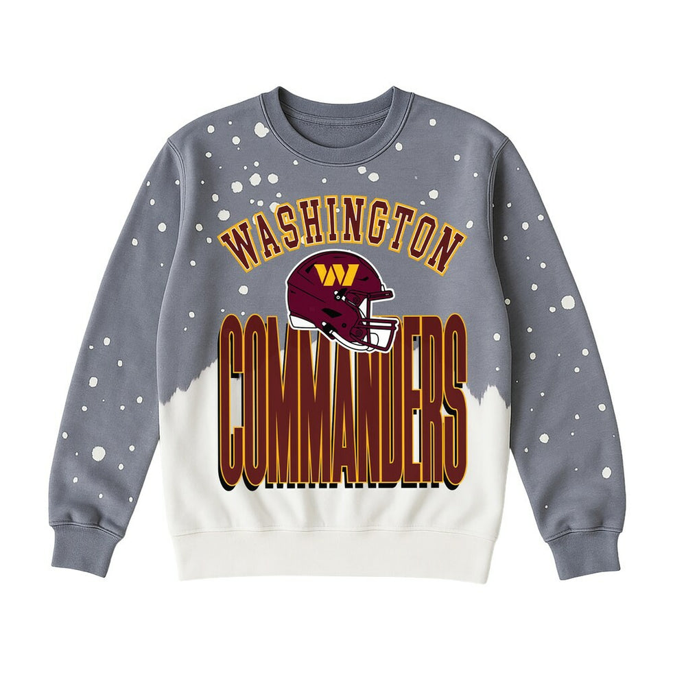 Washington Commanders Gameday Couture Women's Arch Rivals Faded Wash Sweatshirt Gray
