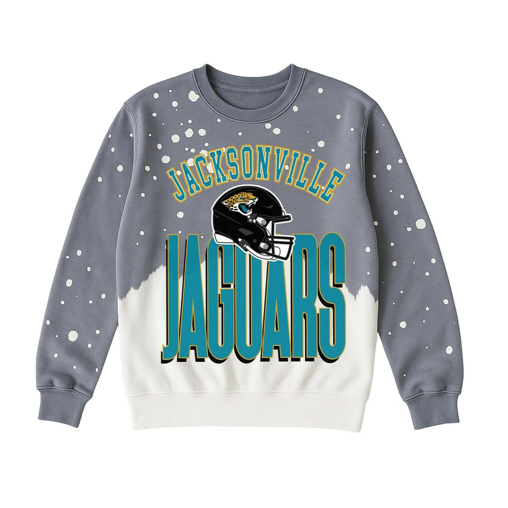 Jacksonville Jaguars Gameday Couture Women's Arch Rivals Faded Wash Sweatshirt Gray