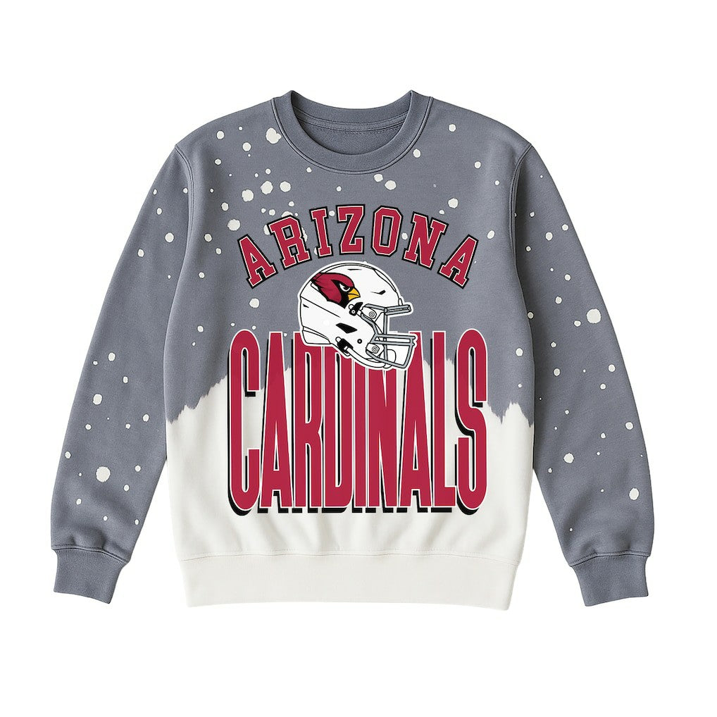 Arizona Cardinals Gameday Couture Women's Arch Rivals Faded Wash Sweatshirt Gray