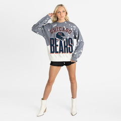 Chicago Bears Gameday Couture Women's Arch Rivals Faded Wash Sweatshirt Gray