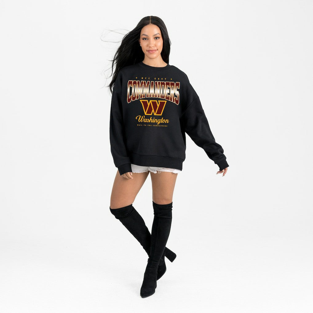 Washington Commanders Gameday Couture Women's Powerhouse Play Premium Fleece Sweatshirt Black