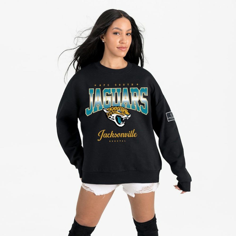 Jacksonville Jaguars Gameday Couture Women's Powerhouse Play Premium Fleece Sweatshirt Black