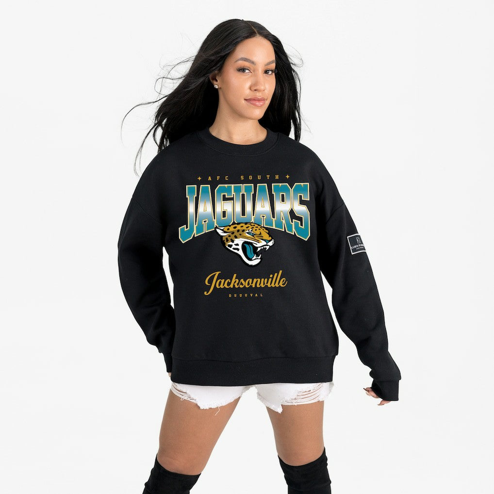 Jacksonville Jaguars Gameday Couture Women's Powerhouse Play Premium Fleece Sweatshirt Black