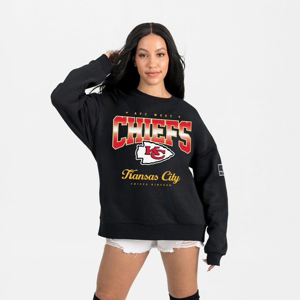 Kansas City Chiefs Gameday Couture Women's Powerhouse Play Premium Fleece Sweatshirt Black