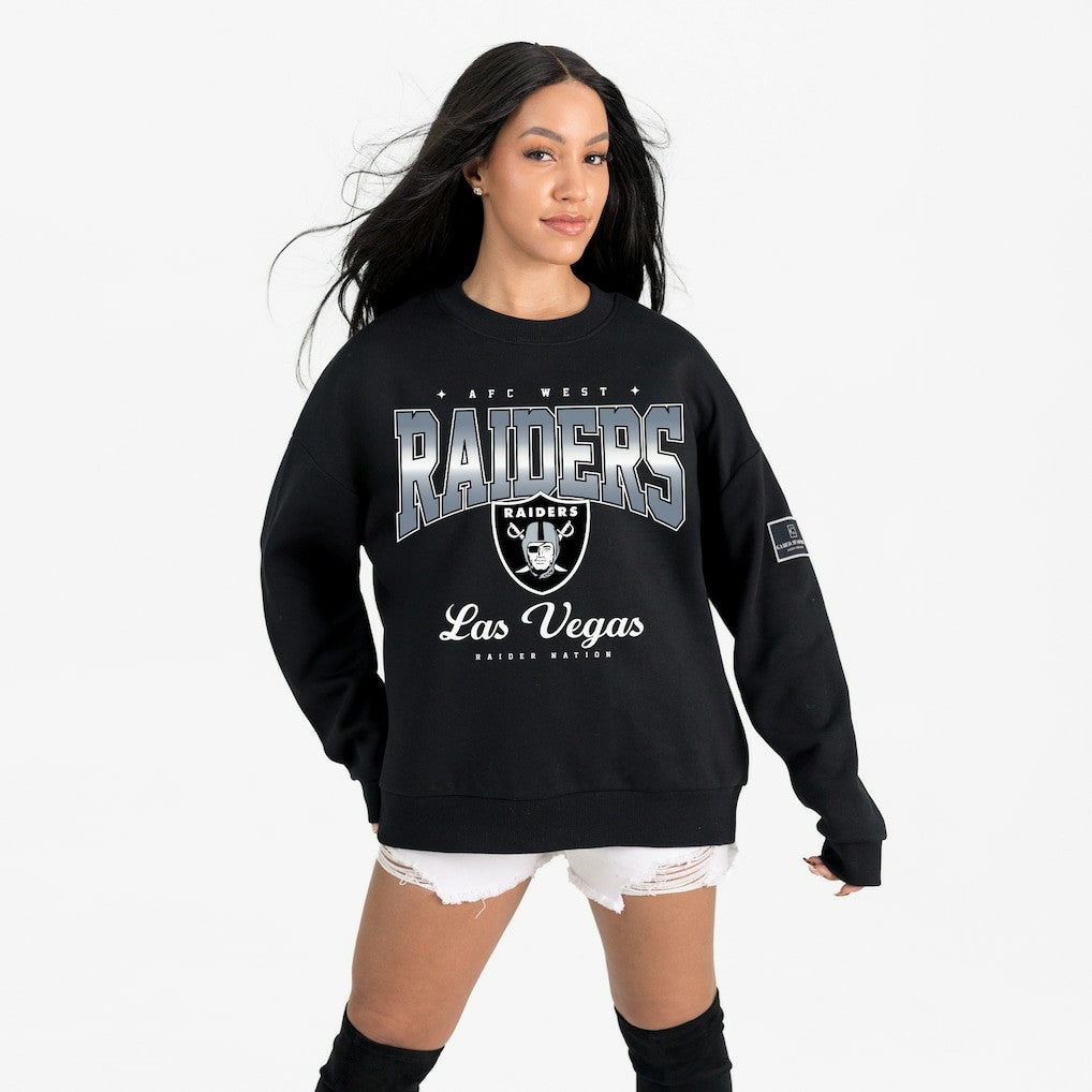 Las Vegas Raiders Gameday Couture Women's Powerhouse Play Premium Fleece Sweatshirt Black