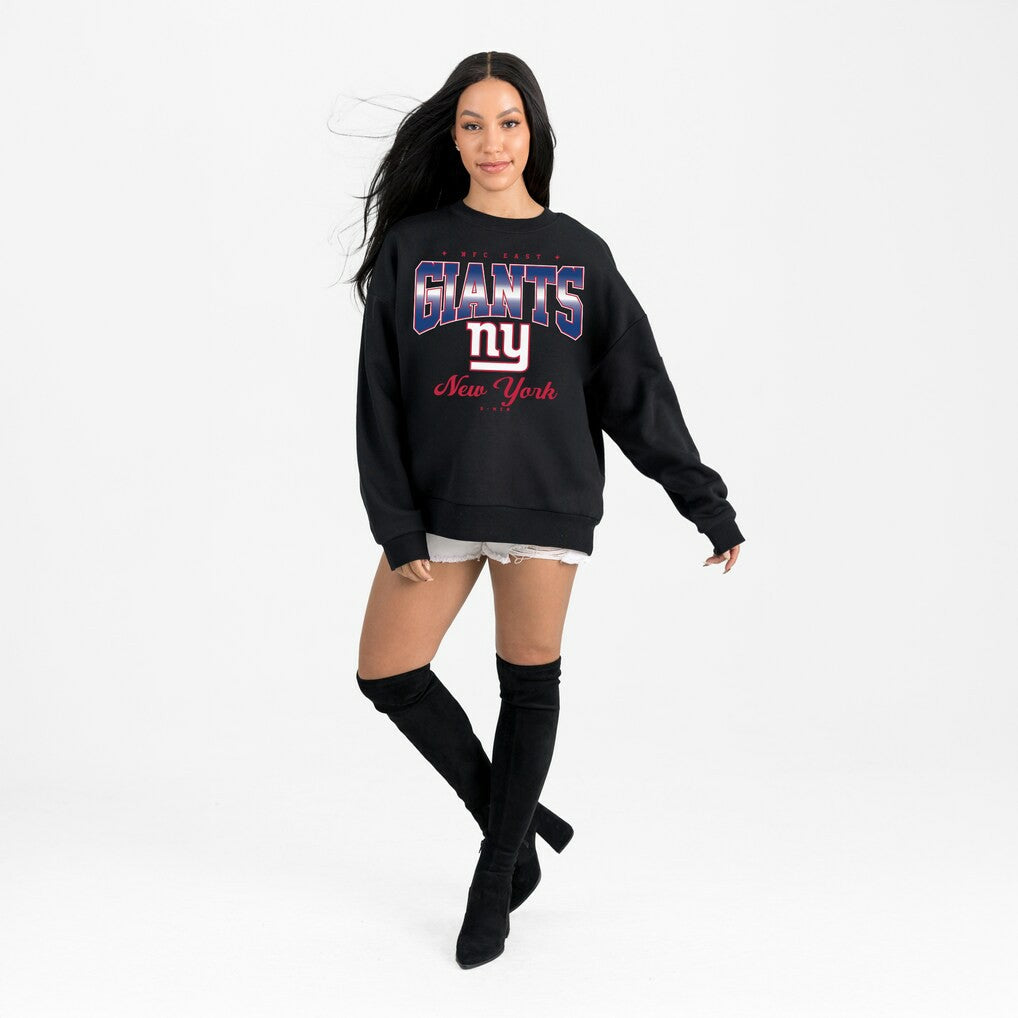 New York Giants Gameday Couture Women's Powerhouse Play Premium Fleece Sweatshirt Black