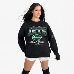 New York Jets Gameday Couture Women's Powerhouse Play Premium Fleece Sweatshirt Black