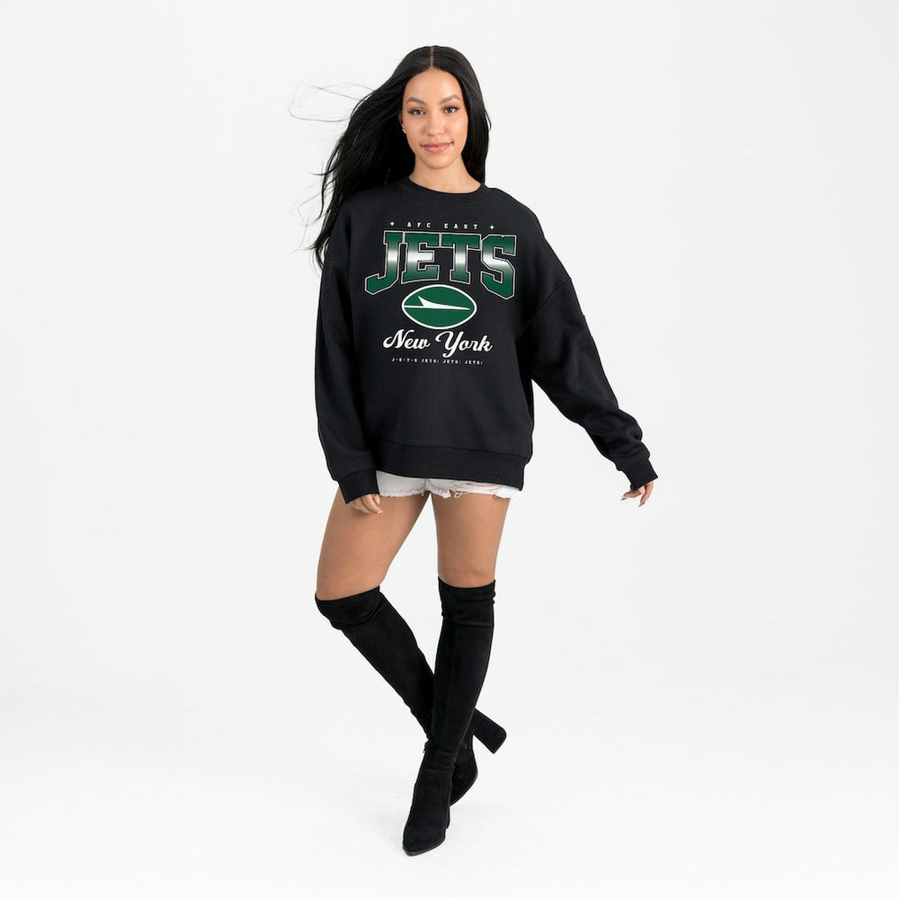 New York Jets Gameday Couture Women's Powerhouse Play Premium Fleece Sweatshirt Black