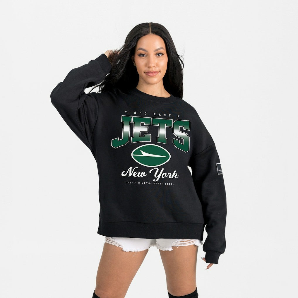 New York Jets Gameday Couture Women's Powerhouse Play Premium Fleece Sweatshirt Black
