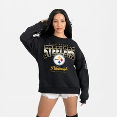 Pittsburgh Steelers Gameday Couture Women's Powerhouse Play Premium Fleece Sweatshirt Black