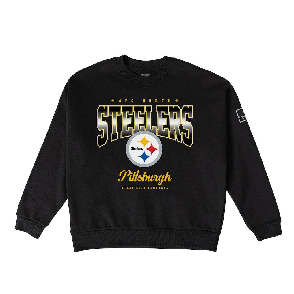 Pittsburgh Steelers Gameday Couture Women's Powerhouse Play Premium Fleece Sweatshirt Black