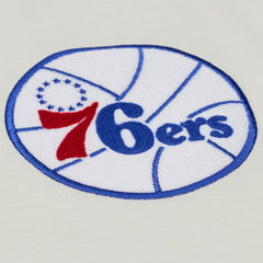 Philadelphia 76ers Hardwood Classics Chainstitch Premium T-Shirt Cream