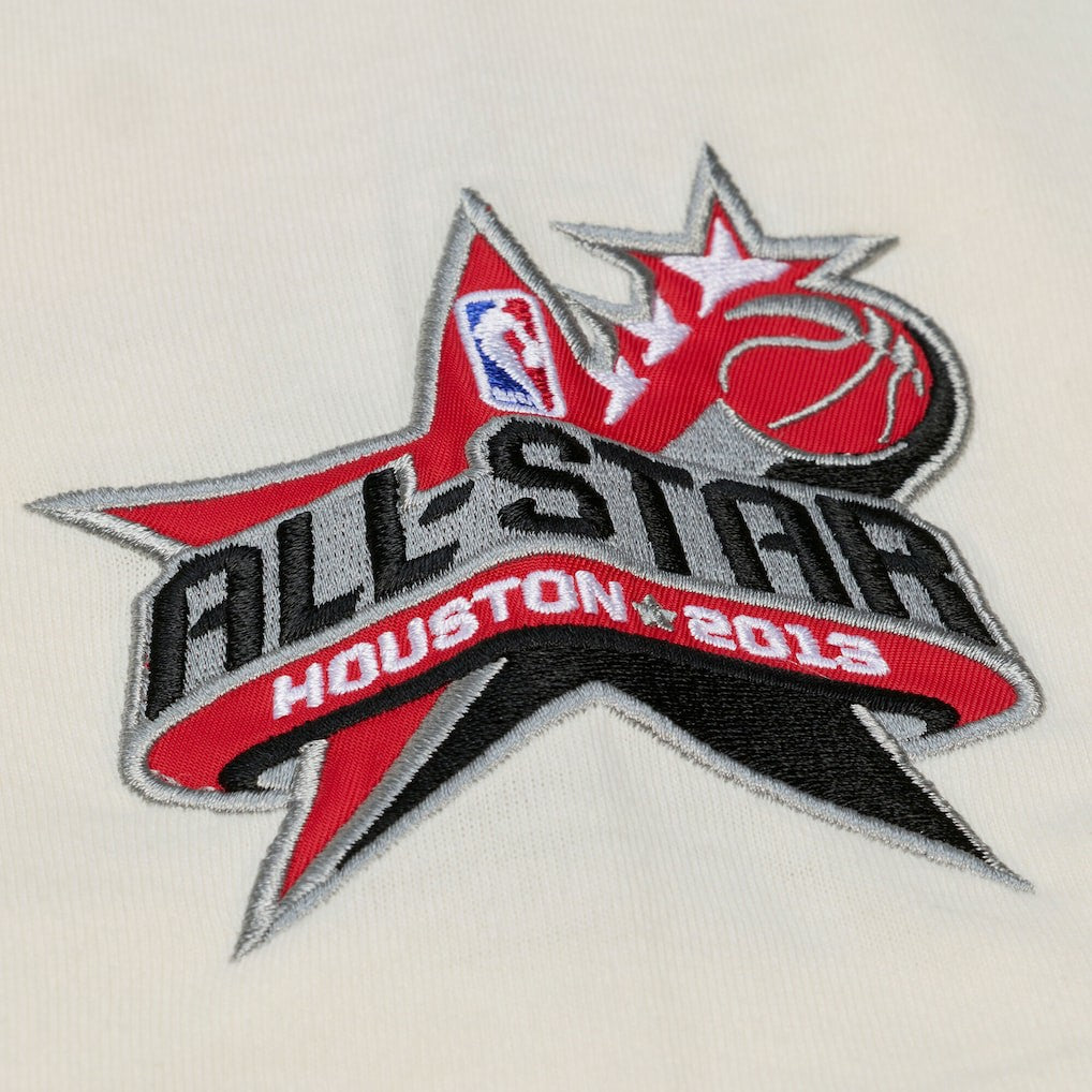 Houston Rockets Hardwood Classics Chainstitch Premium T-Shirt Cream