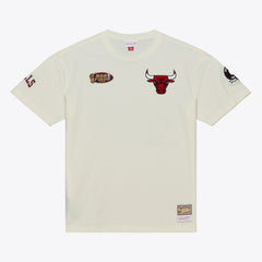 Chicago Bulls Hardwood Classics Chainstitch Premium T-Shirt Cream