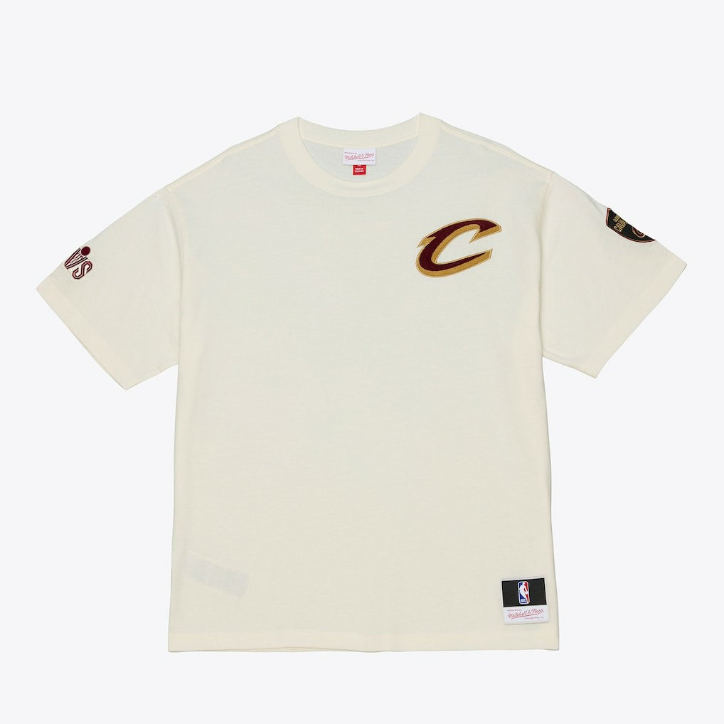 Cleveland Cavaliers Hardwood Classics Chainstitch Premium T-Shirt Cream