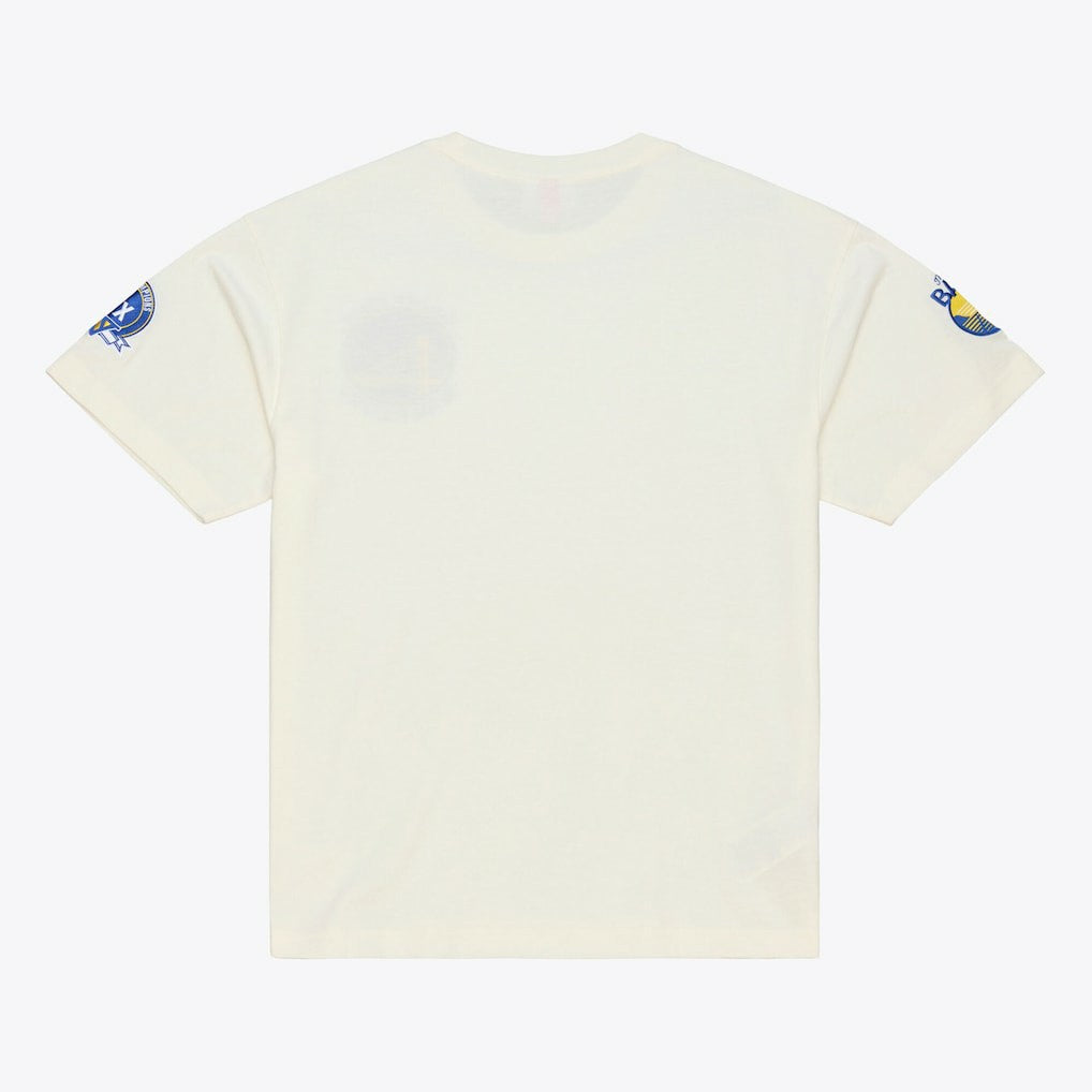 Golden State Warriors Hardwood Classics Chainstitch Premium T-Shirt Cream
