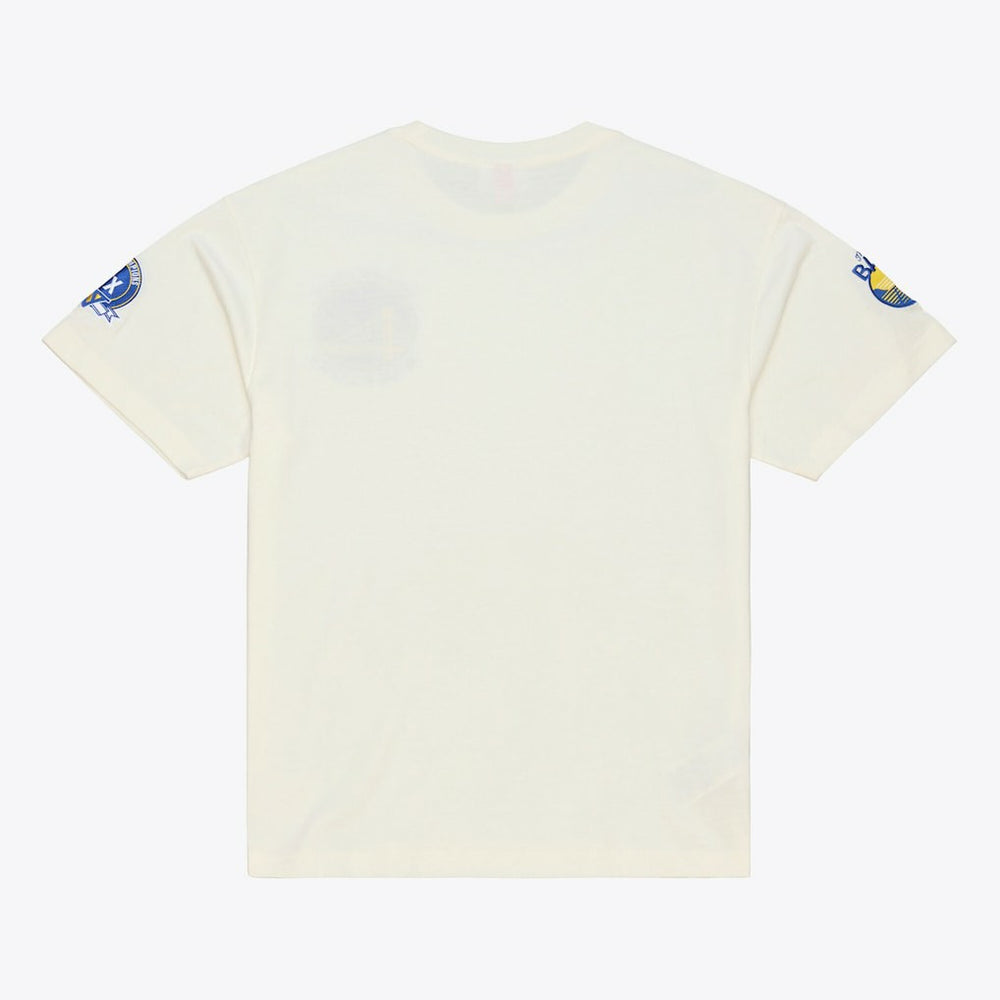 Golden State Warriors Hardwood Classics Chainstitch Premium T-Shirt Cream