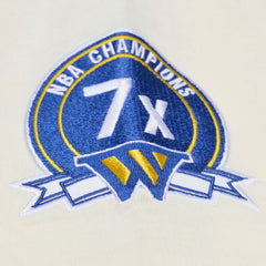 Golden State Warriors Hardwood Classics Chainstitch Premium T-Shirt Cream