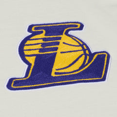 Los Angeles Lakers Hardwood Classics Chainstitch Premium T-Shirt Cream