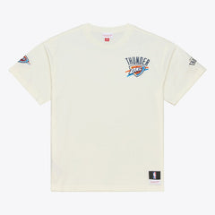 Oklahoma City Thunder Hardwood Classics Chainstitch Premium T-Shirt Cream