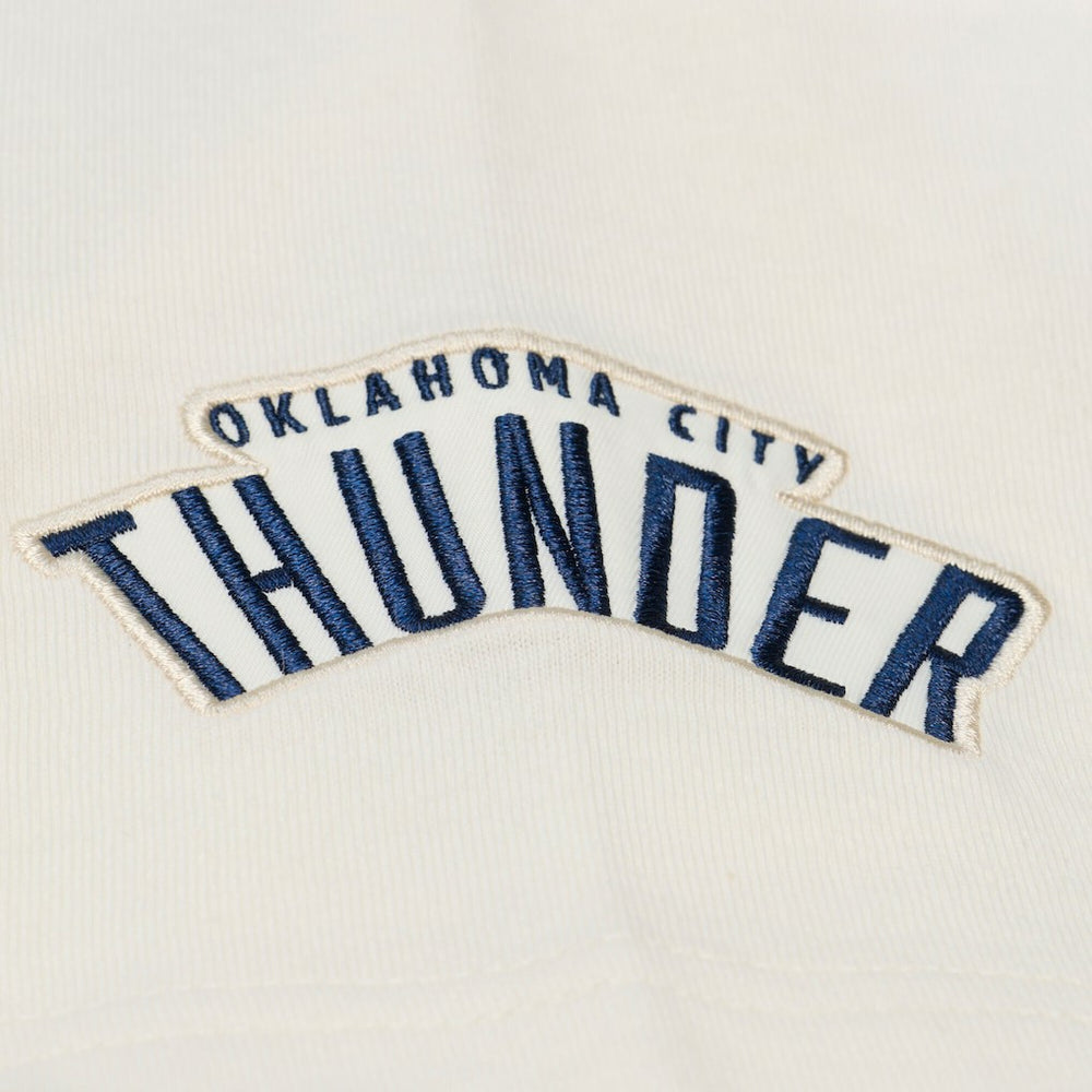 Oklahoma City Thunder Hardwood Classics Chainstitch Premium T-Shirt Cream