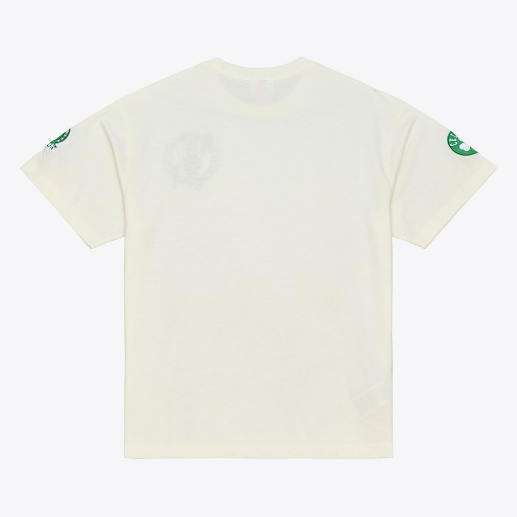 Boston Celtics Hardwood Classics Chainstitch Premium T-Shirt Cream