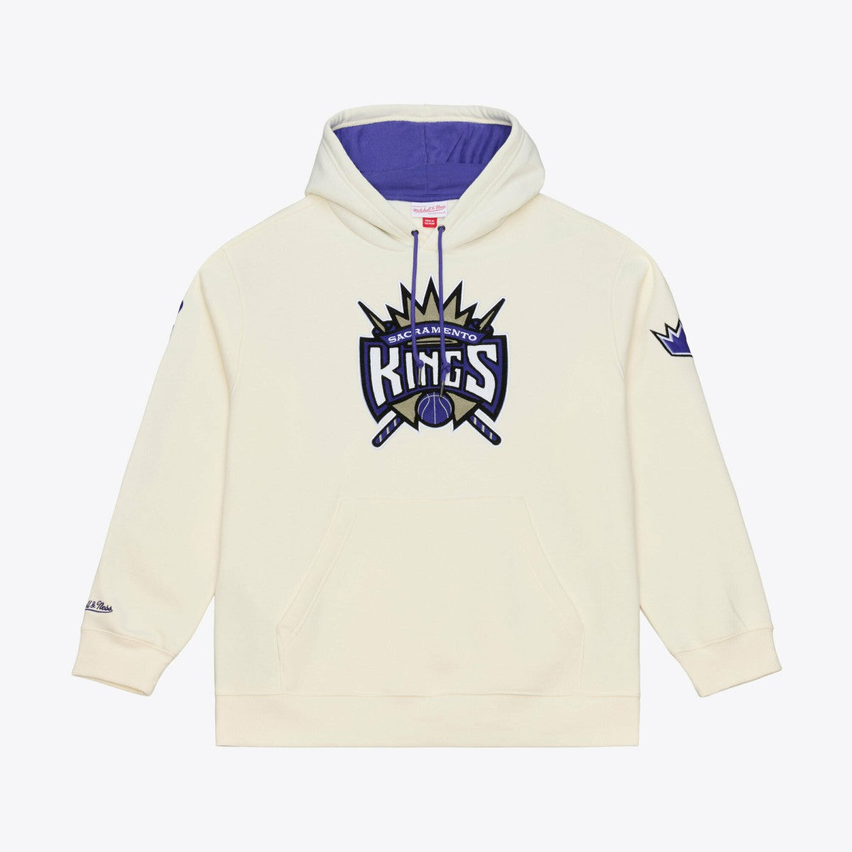 Sacramento Kings Hardwood Classics Chainstitch Premium Fleece Hoodie Cream